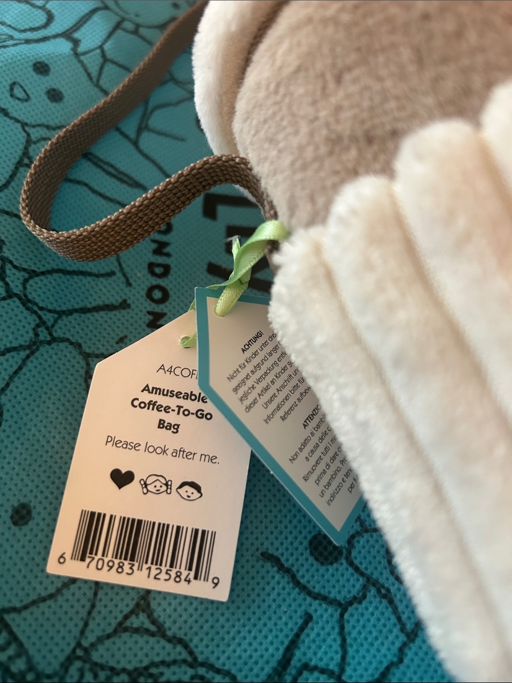 Jellycat Amuseable Coffee-To-Go Bag, NWT - Picture 3 of 5